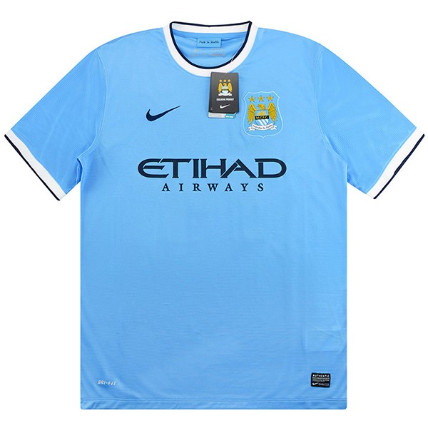 Tailandia Camiseta Manchester City 1st Retro 2013 2014 Azul